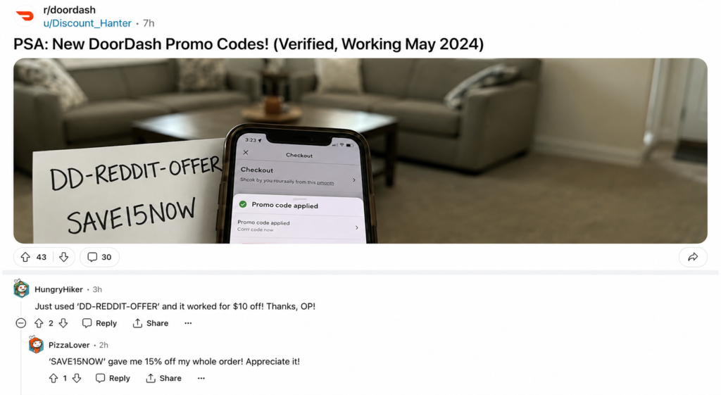 doordash promo code reddit