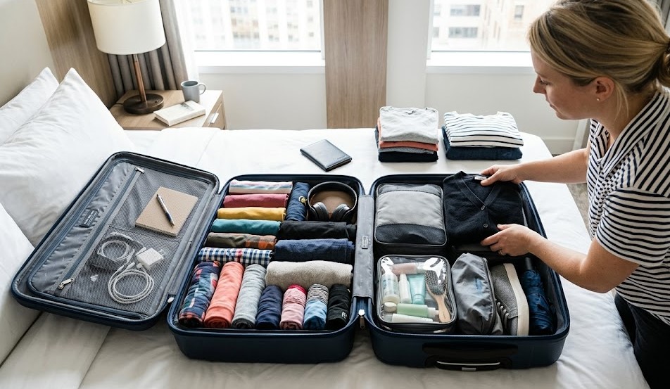 how to pack a suitcase efficiently