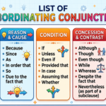 subordinating conjunctions list