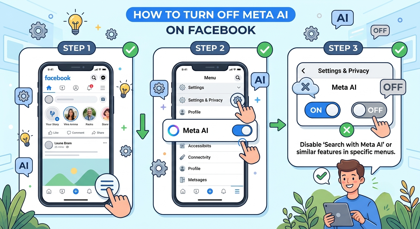 how to turn off meta ai on facebook